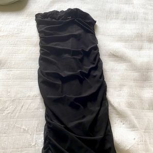 Strapless black dress